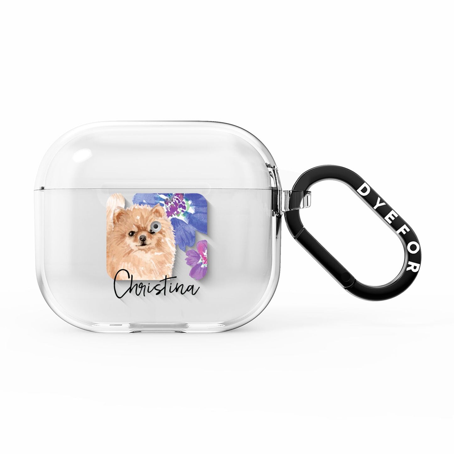 Personalised Pomeranian AirPods Clear Case 3rd Gen
