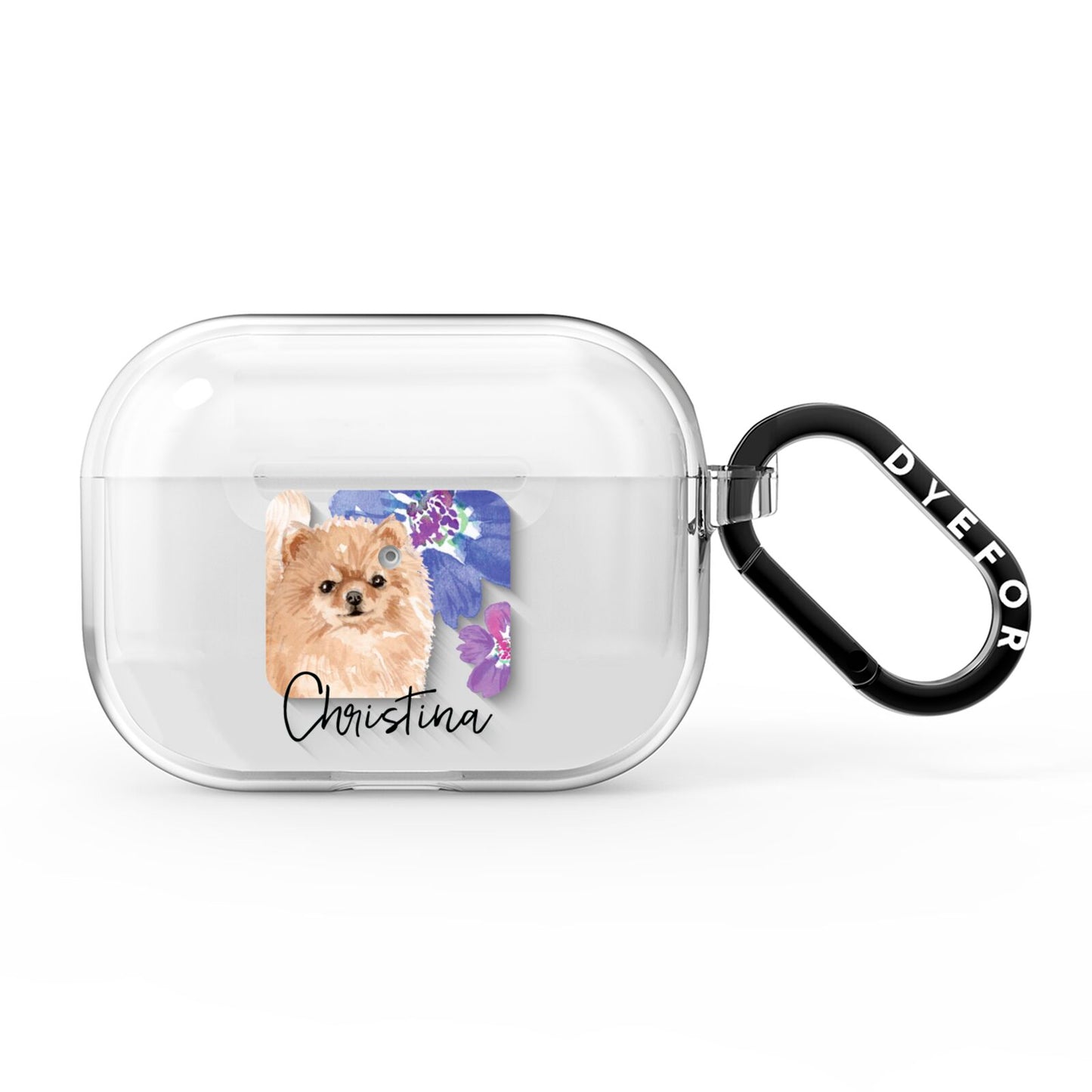 Personalised Pomeranian AirPods Pro Clear Case