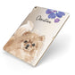 Personalised Pomeranian Apple iPad Case on Gold iPad Side View