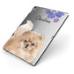 Personalised Pomeranian Apple iPad Case on Grey iPad Side View
