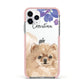 Personalised Pomeranian Apple iPhone 11 Pro in Silver with Pink Impact Case