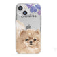 Personalised Pomeranian iPhone 13 Mini TPU Impact Case with White Edges