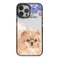 Personalised Pomeranian iPhone 13 Pro Max Black Impact Case on Silver phone