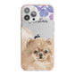 Personalised Pomeranian iPhone 13 Pro Max TPU Impact Case with Pink Edges