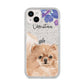 Personalised Pomeranian iPhone 14 Plus Glitter Tough Case Starlight