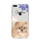 Personalised Pomeranian iPhone 8 Plus Bumper Case on Silver iPhone