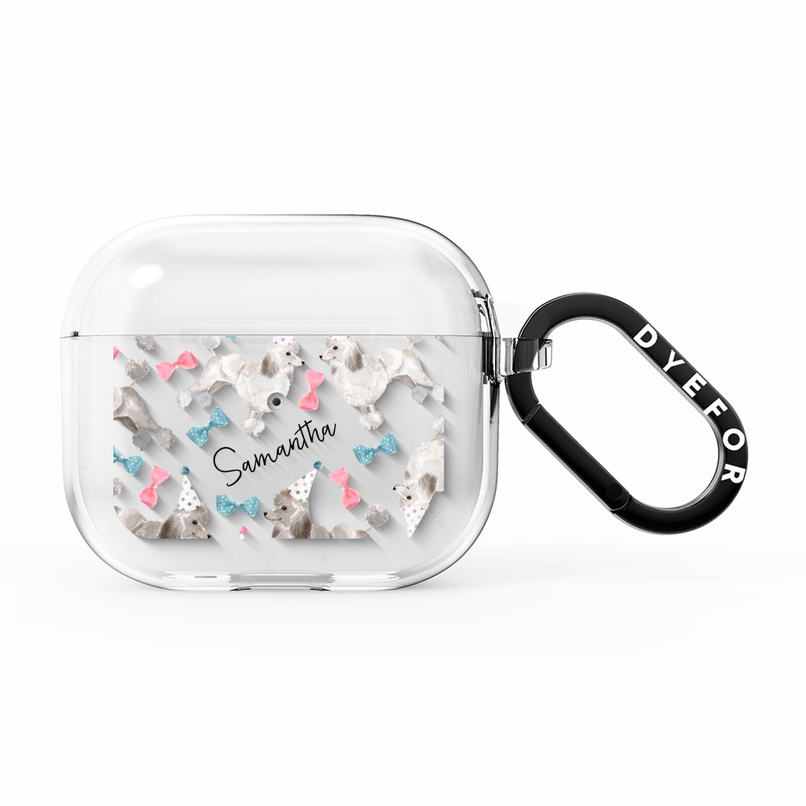 Personalised Poodle Dog AirPods Clear Case 3rd Gen
