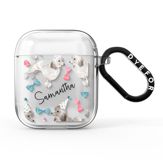Personalised Poodle Dog AirPods Clear Case
