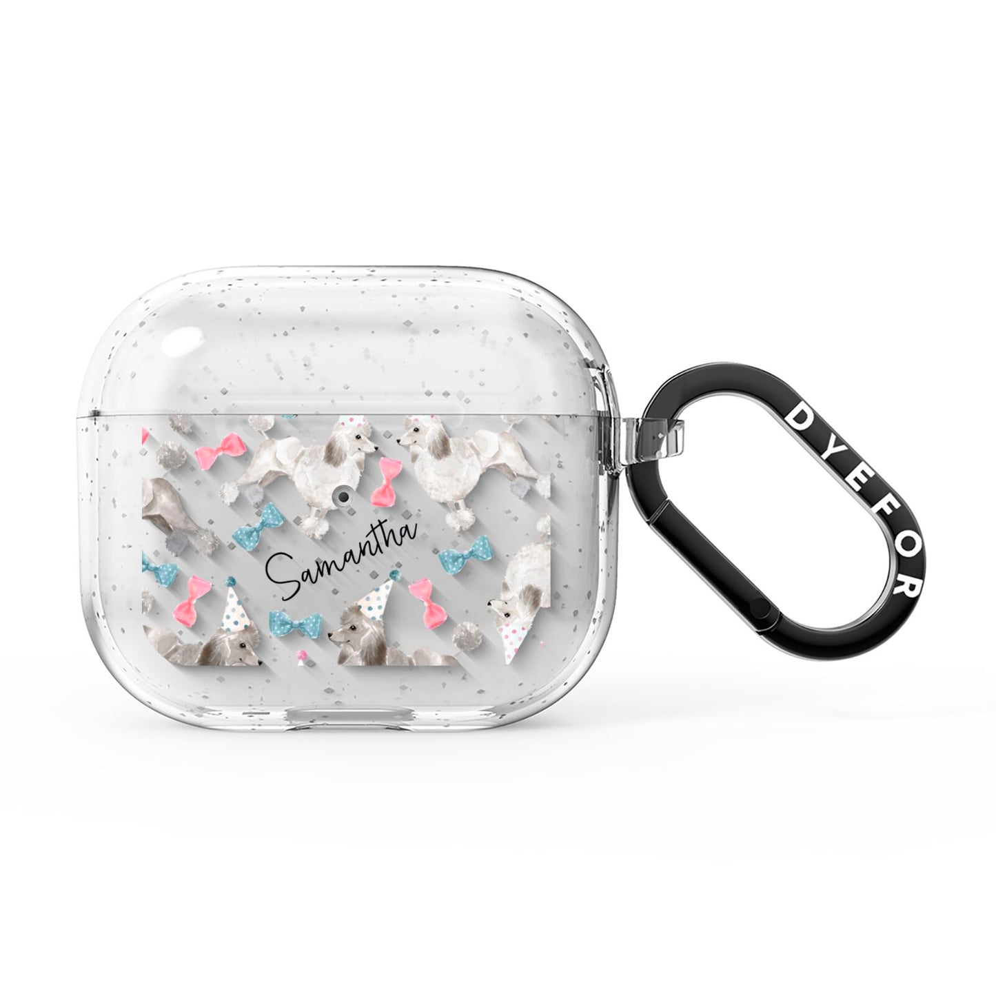 Personalised Poodle Dog AirPods Glitter Case 3rd Gen