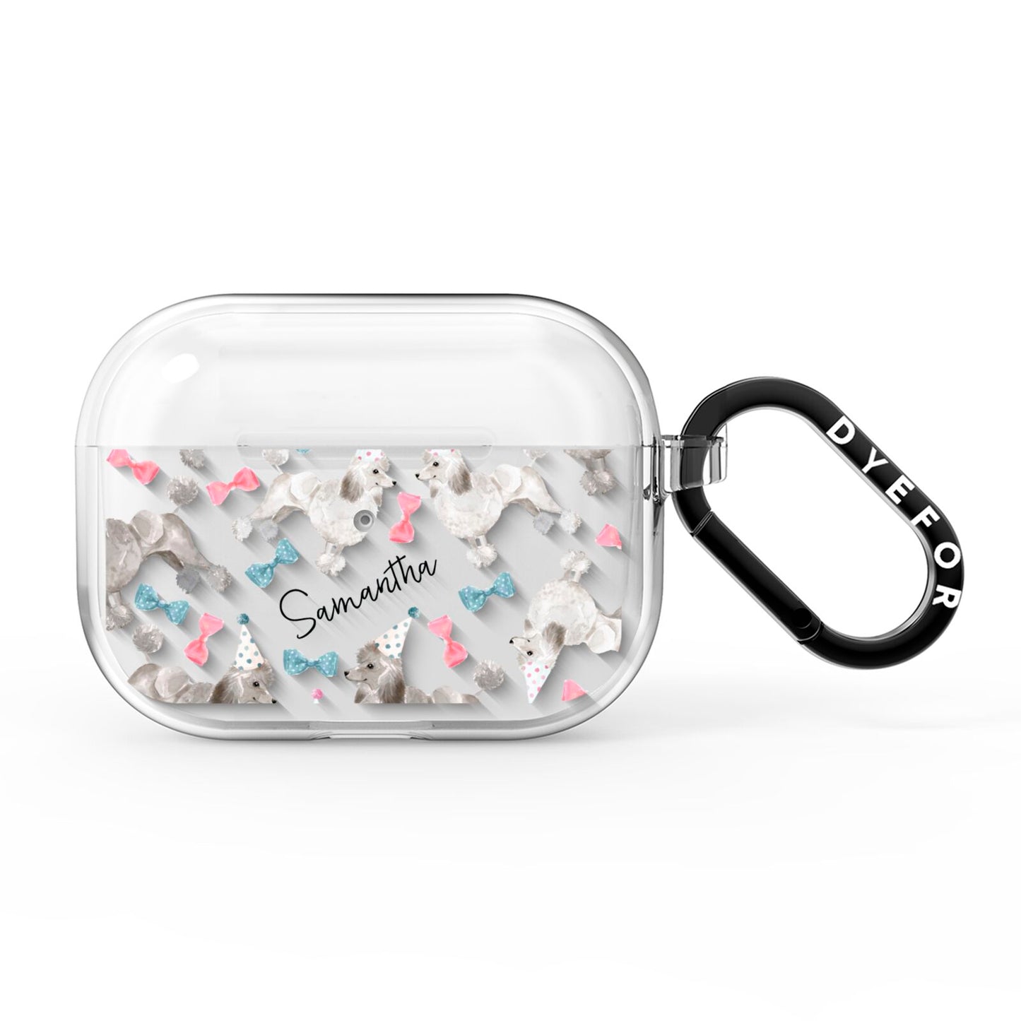 Personalised Poodle Dog AirPods Pro Clear Case