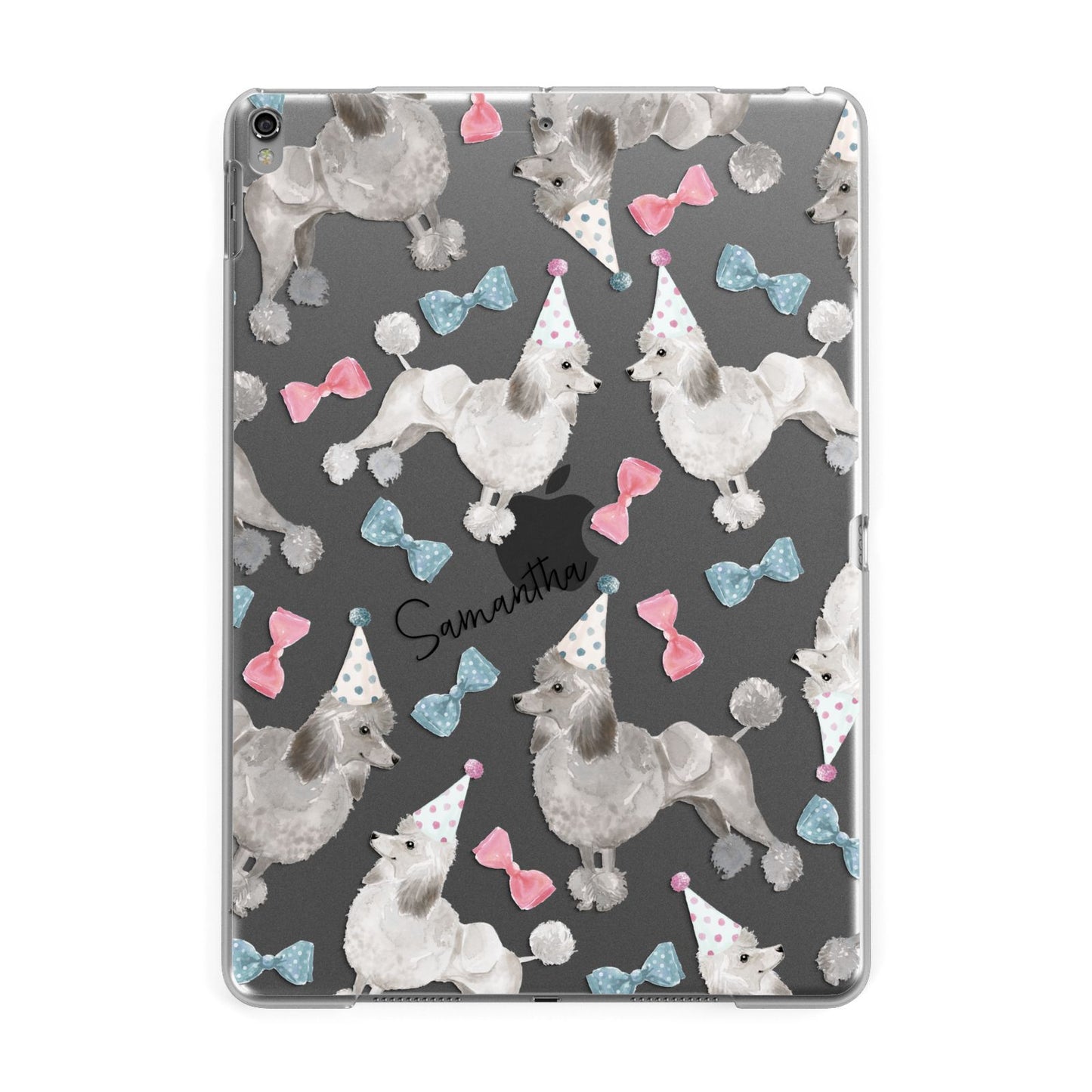 Personalised Poodle Dog Apple iPad Grey Case