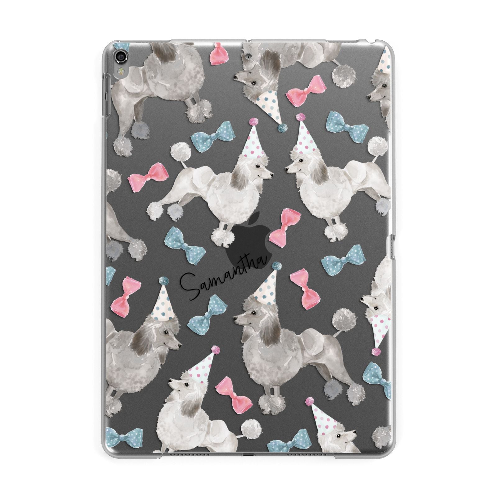 Personalised Poodle Dog Apple iPad Grey Case