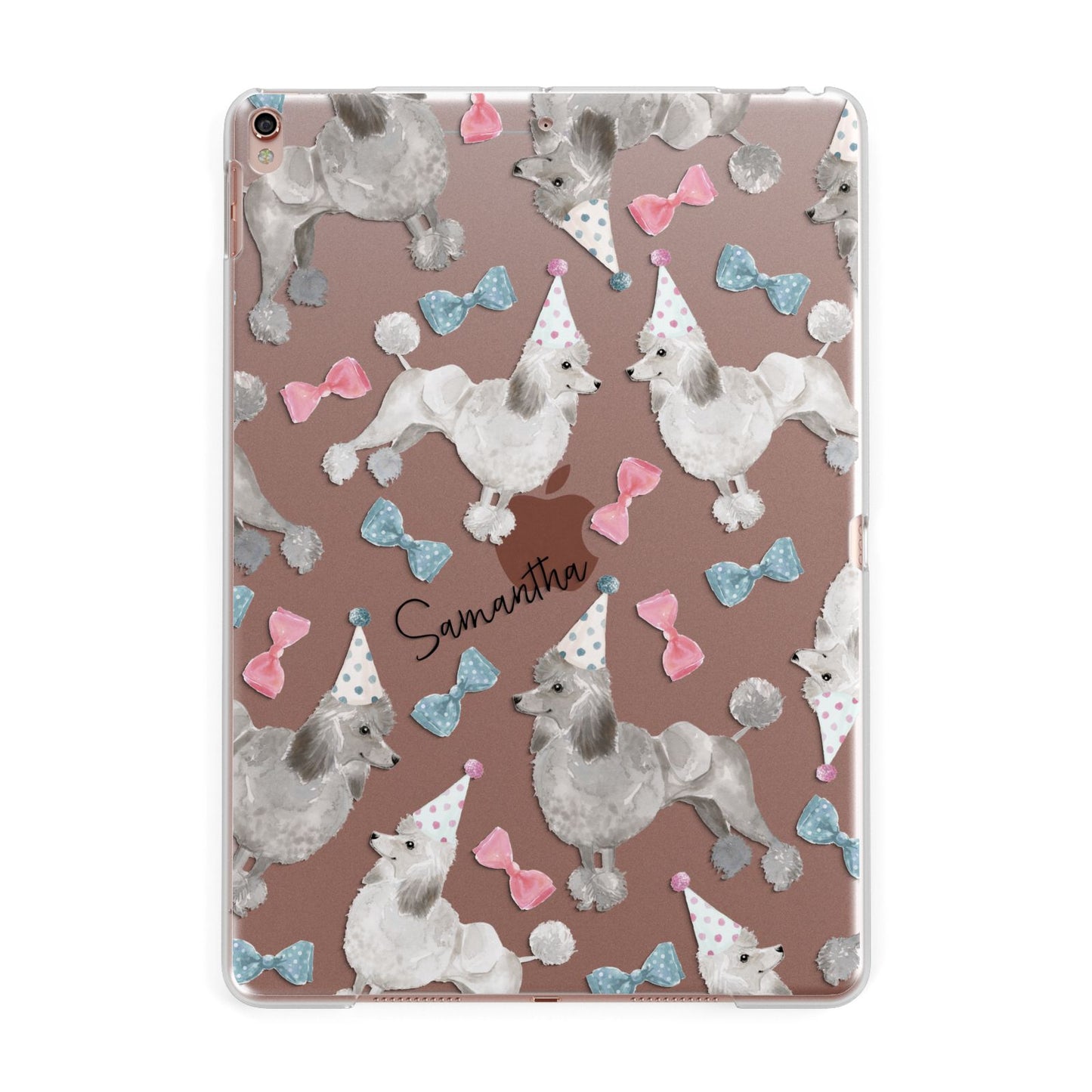 Personalised Poodle Dog Apple iPad Rose Gold Case