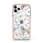 Personalised Poodle Dog Apple iPhone 11 Pro in Silver with Pink Impact Case