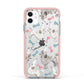 Personalised Poodle Dog Apple iPhone 11 in White with Pink Impact Case