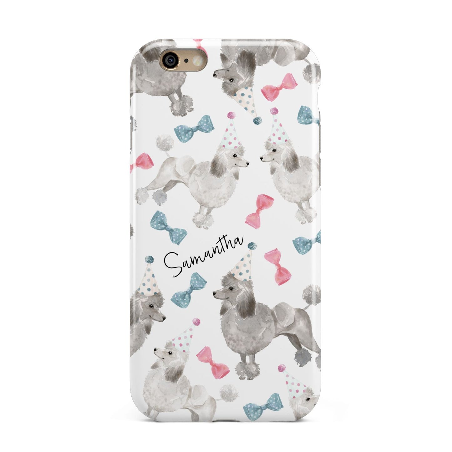 Personalised Poodle Dog Apple iPhone 6 3D Tough Case