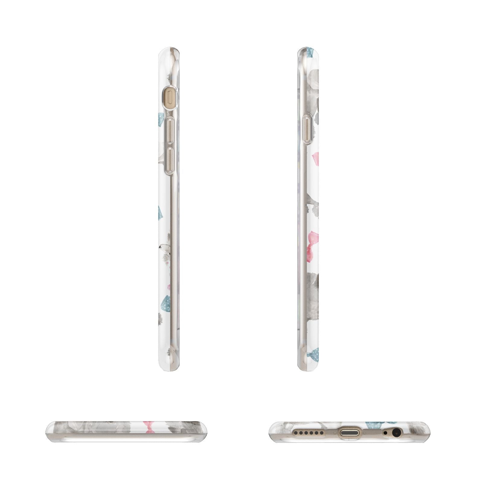 Personalised Poodle Dog Apple iPhone 6 3D Wrap Tough Case Alternative Image Angles