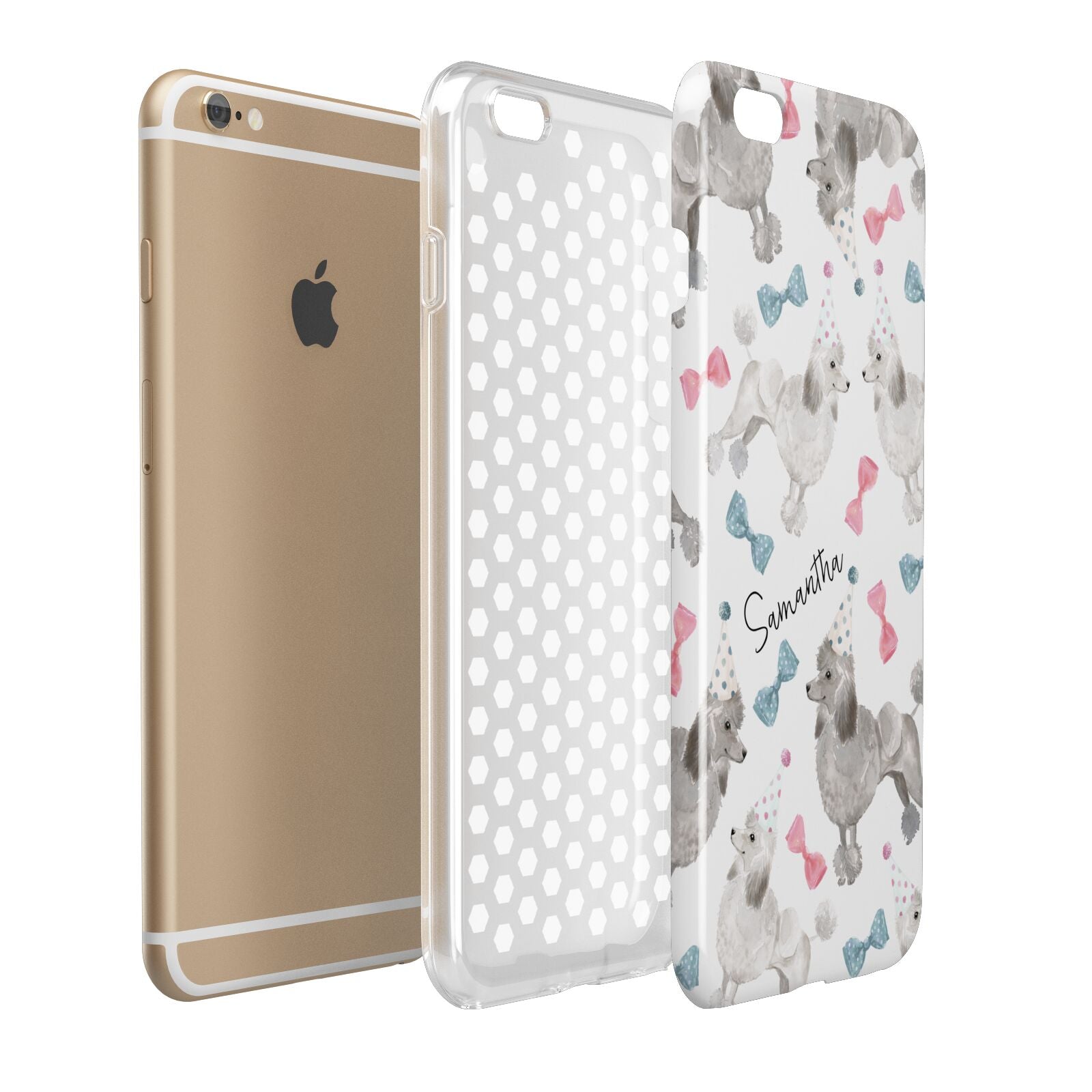 Personalised Poodle Dog Apple iPhone 6 Plus 3D Tough Case Expand Detail Image