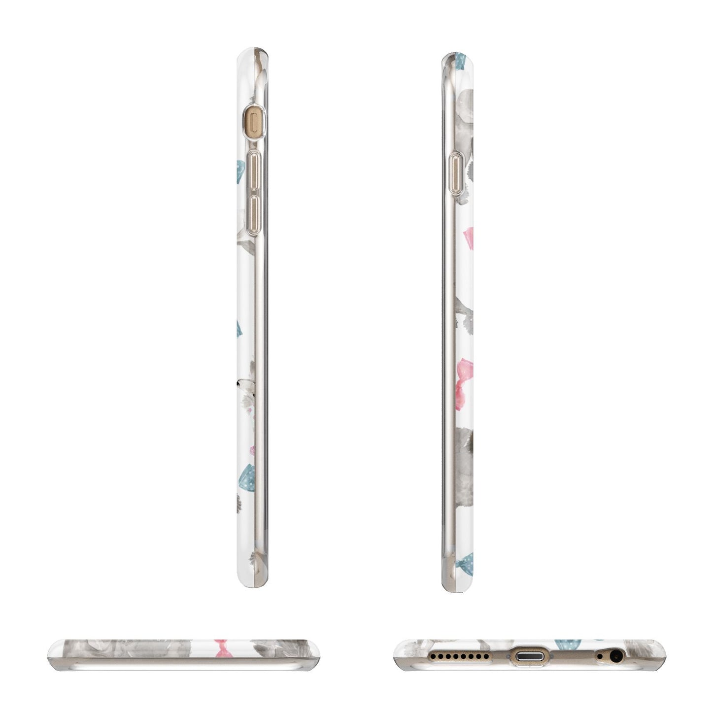 Personalised Poodle Dog Apple iPhone 6 Plus 3D Wrap Tough Case Alternative Image Angles