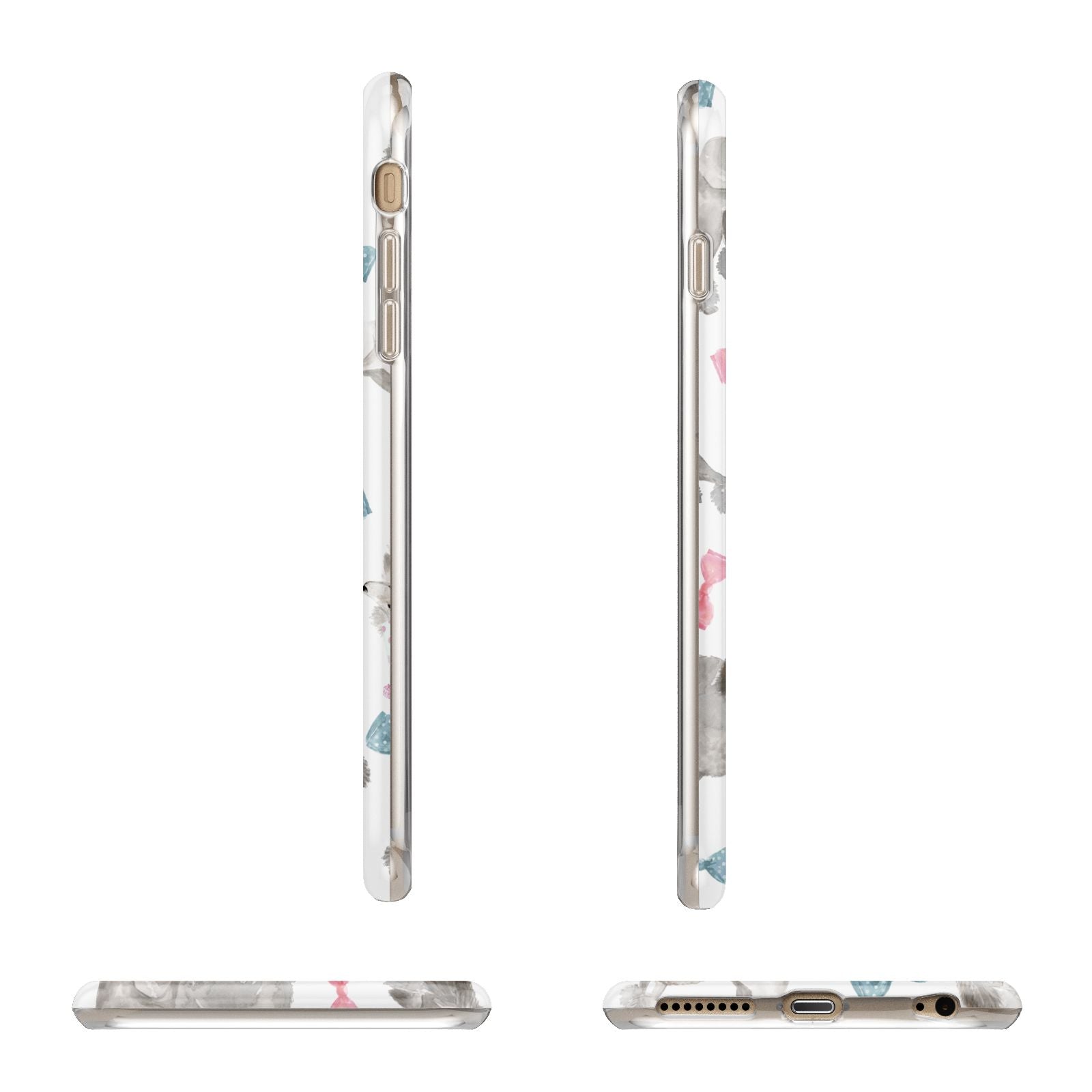 Personalised Poodle Dog Apple iPhone 6 Plus 3D Wrap Tough Case Alternative Image Angles