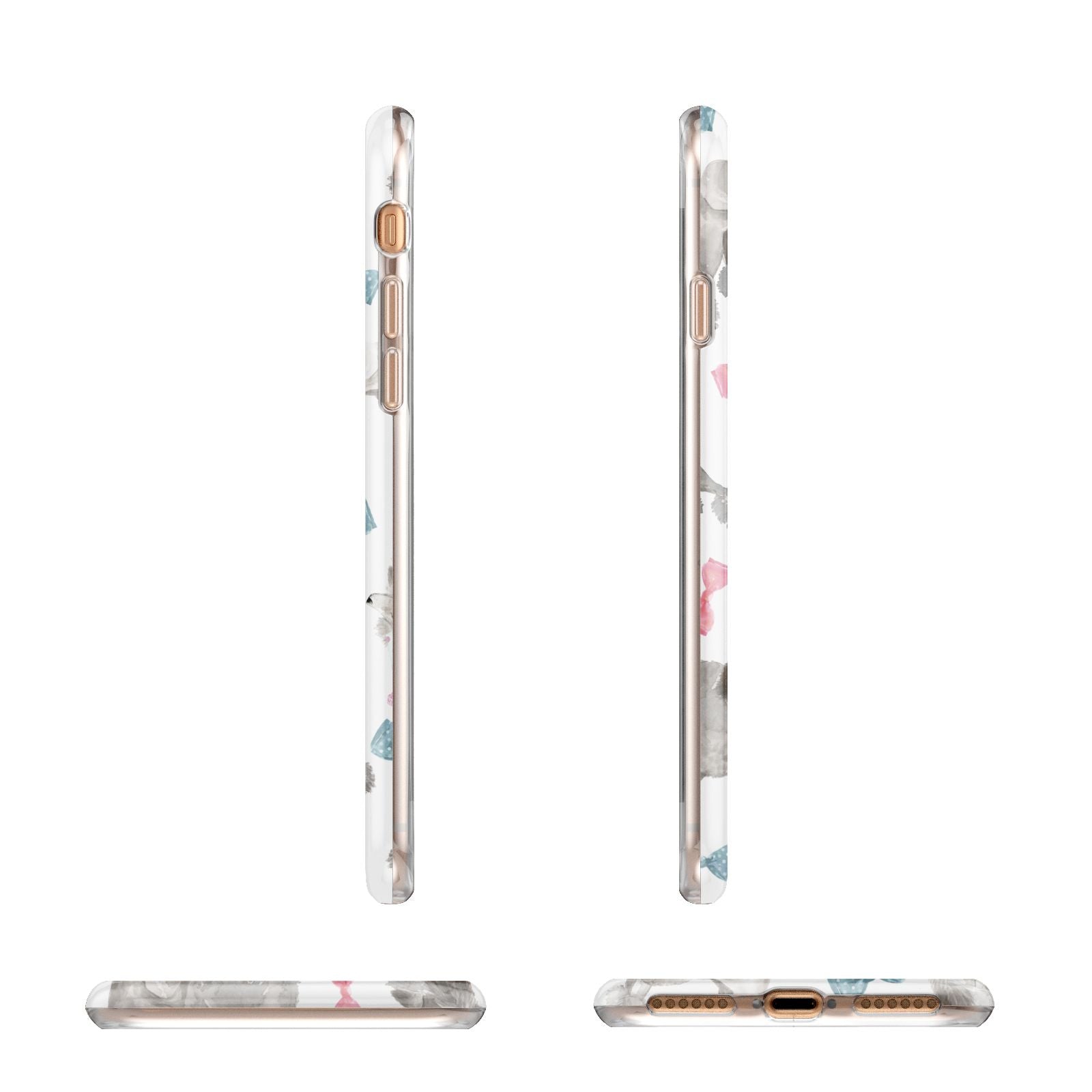 Personalised Poodle Dog Apple iPhone 7 8 3D Wrap Tough Case Alternative Image Angles