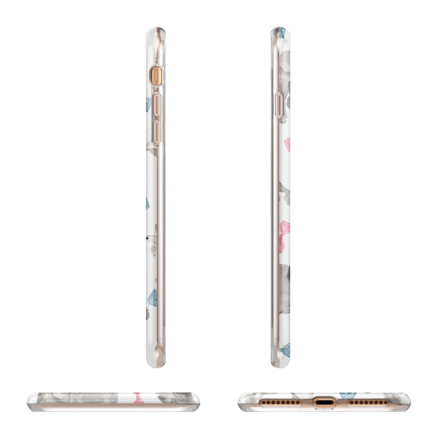 Personalised Poodle Dog Apple iPhone 7 8 Plus 3D Wrap Tough Case Alternative Image Angles