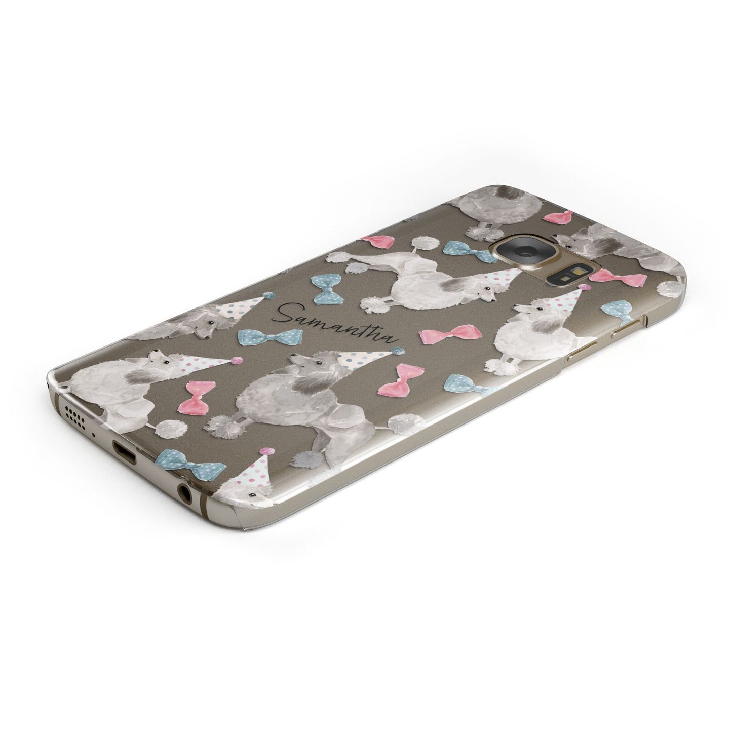 Personalised Poodle Dog Samsung Galaxy Case Bottom Cutout