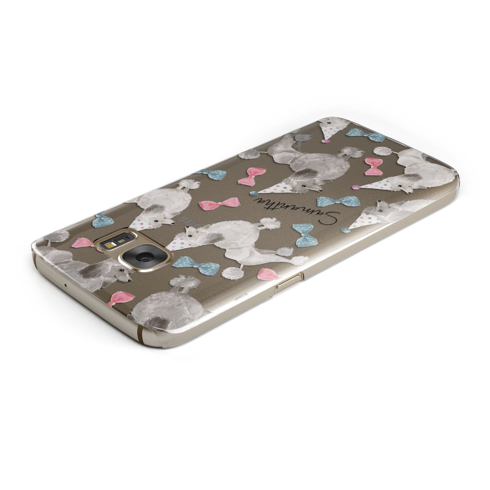 Personalised Poodle Dog Samsung Galaxy Case Top Cutout
