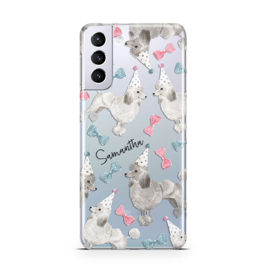 Personalised Poodle Dog Samsung S21 Plus Phone Case