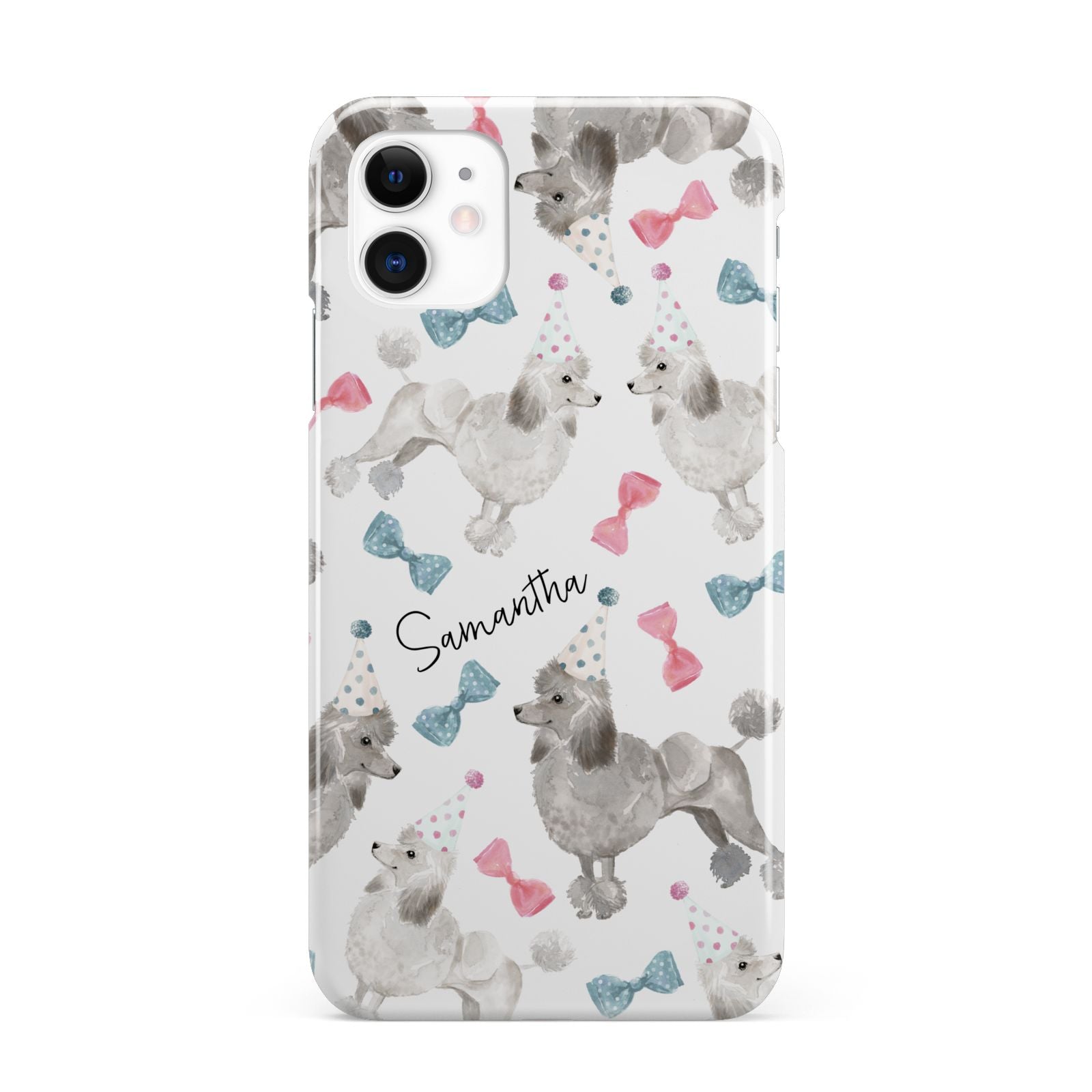 Personalised Poodle Dog iPhone 11 3D Snap Case