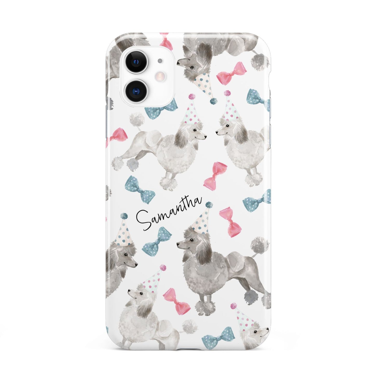 Personalised Poodle Dog iPhone 11 3D Tough Case