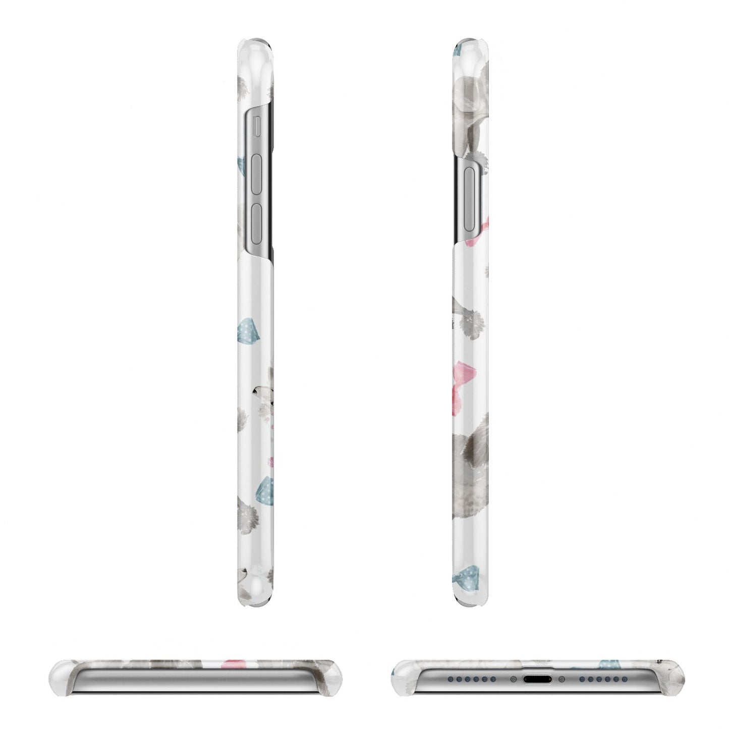 Personalised Poodle Dog iPhone 11 Pro 3D Snap Case Angle Images