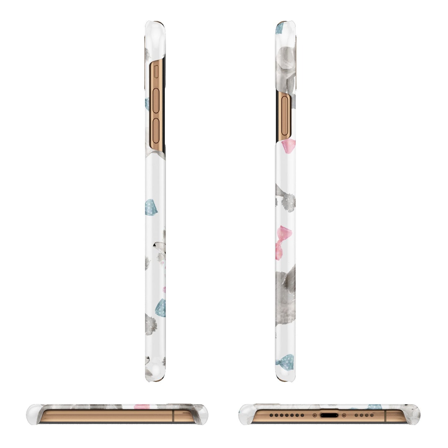 Personalised Poodle Dog iPhone 11 Pro Max 3D Snap Case Angle Images