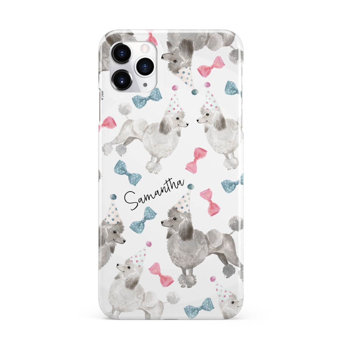 Personalised Poodle Dog iPhone 11 Pro Max 3D Snap Case
