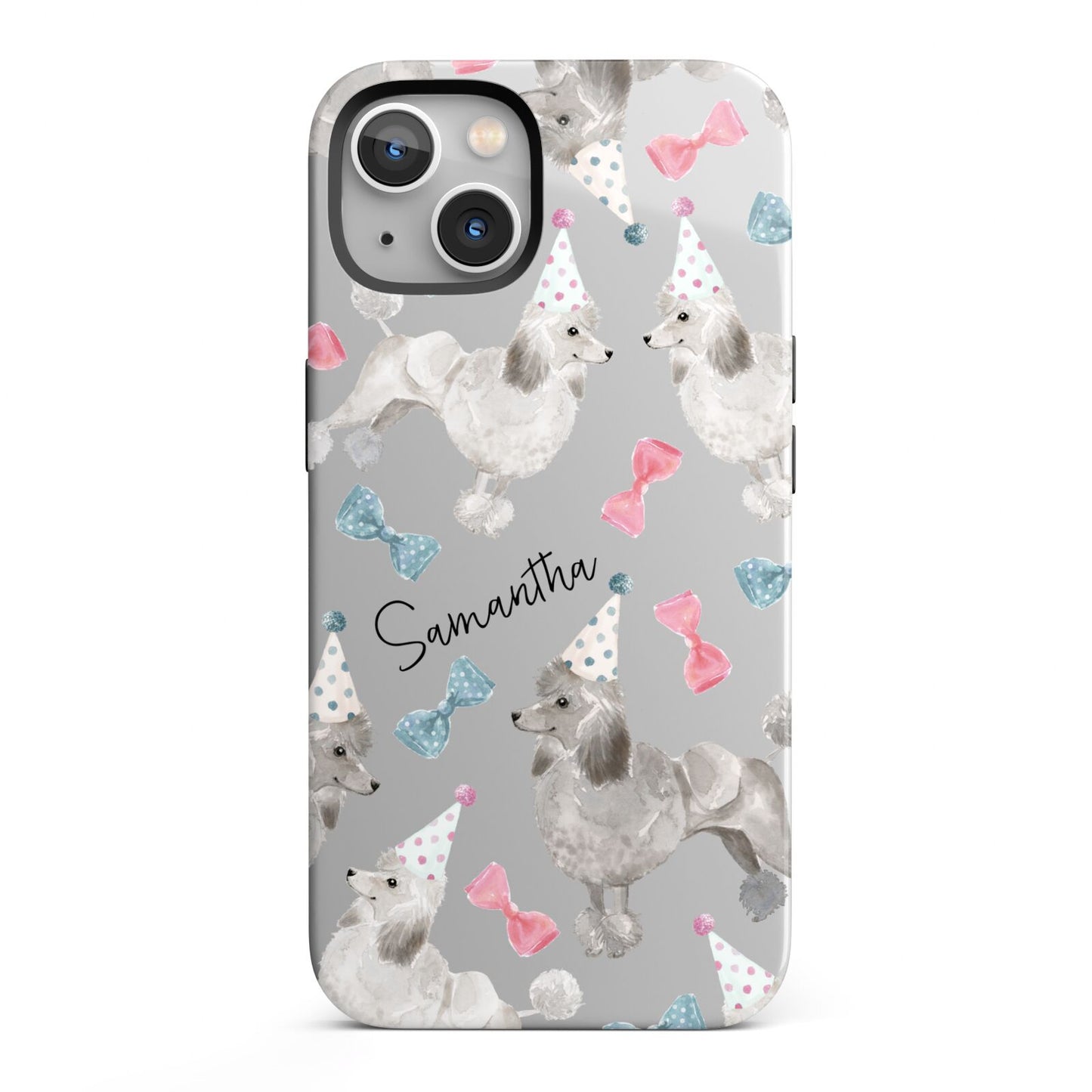 Personalised Poodle Dog iPhone 13 Full Wrap 3D Tough Case