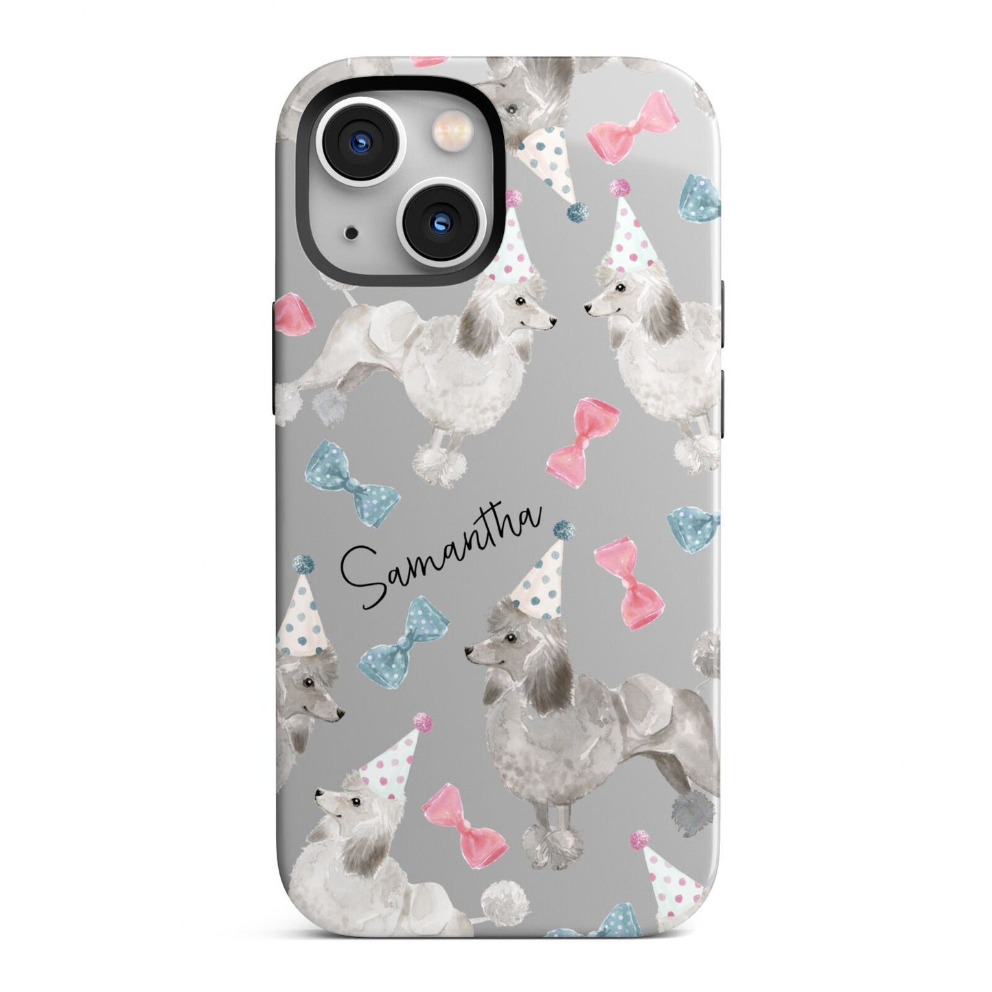 Personalised Poodle Dog iPhone 13 Mini Full Wrap 3D Tough Case