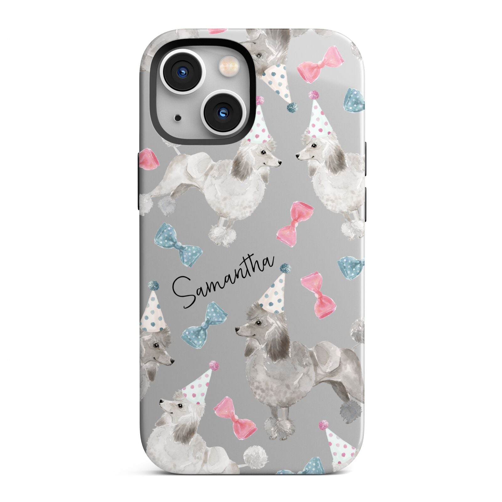 Personalised Poodle Dog iPhone 13 Mini Full Wrap 3D Tough Case
