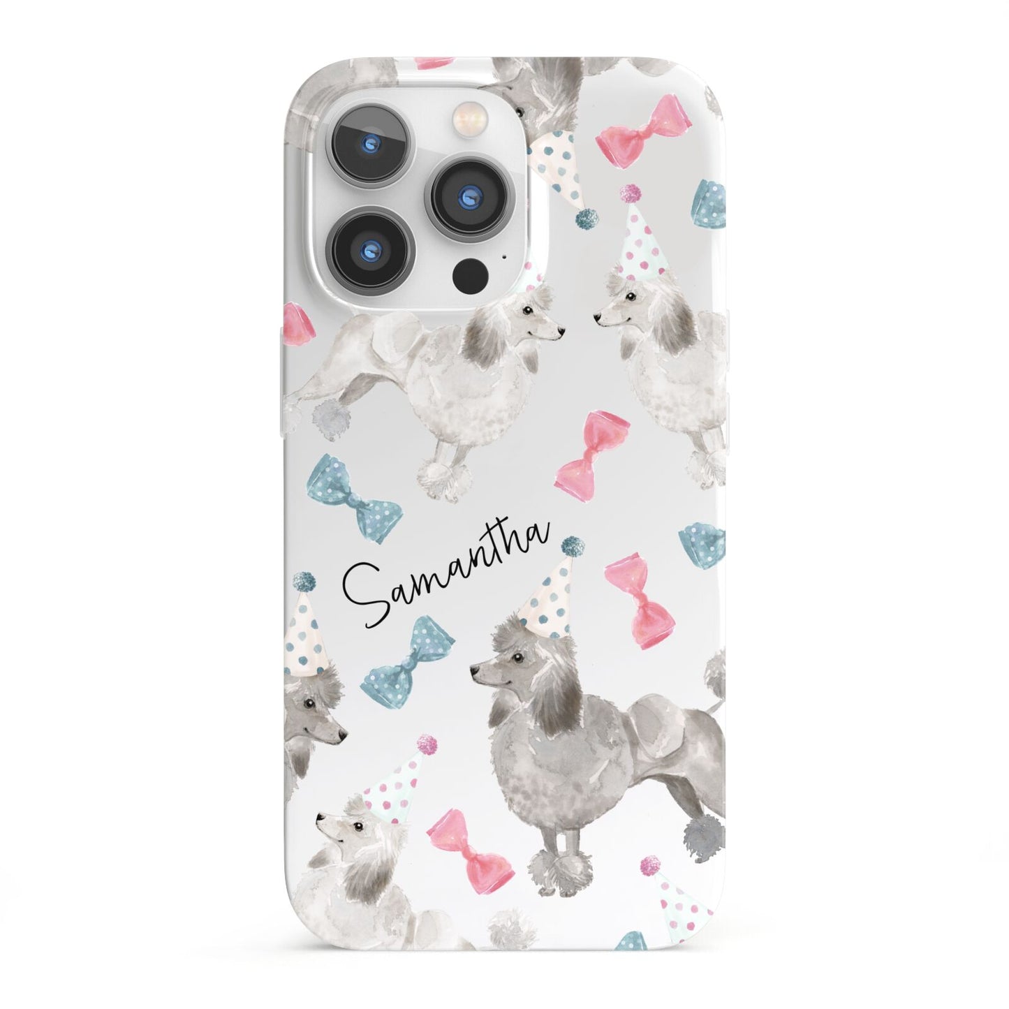 Personalised Poodle Dog iPhone 13 Pro Full Wrap 3D Snap Case