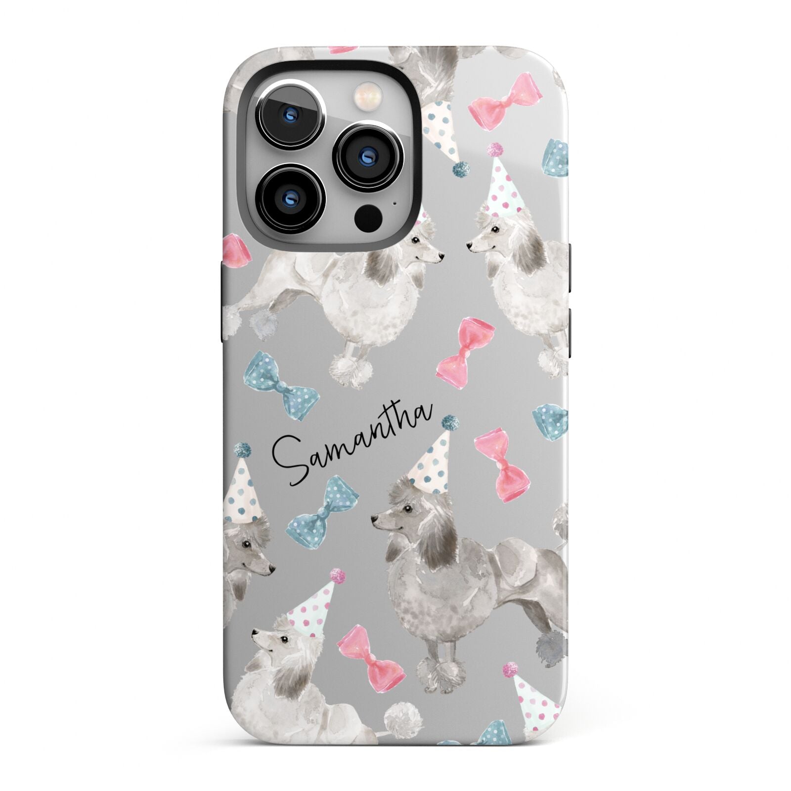 Personalised Poodle Dog iPhone 13 Pro Full Wrap 3D Tough Case