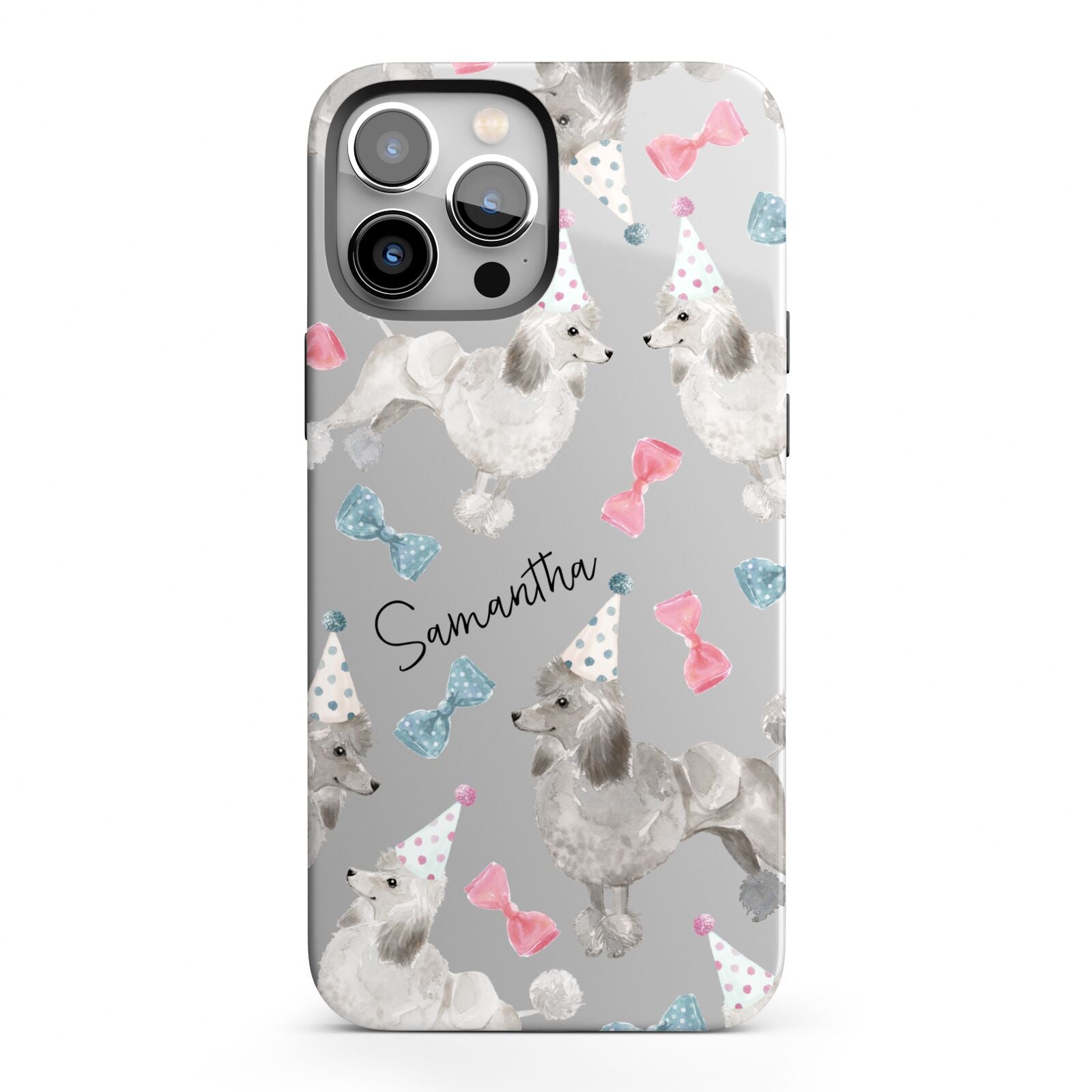 Personalised Poodle Dog iPhone 13 Pro Max Full Wrap 3D Tough Case