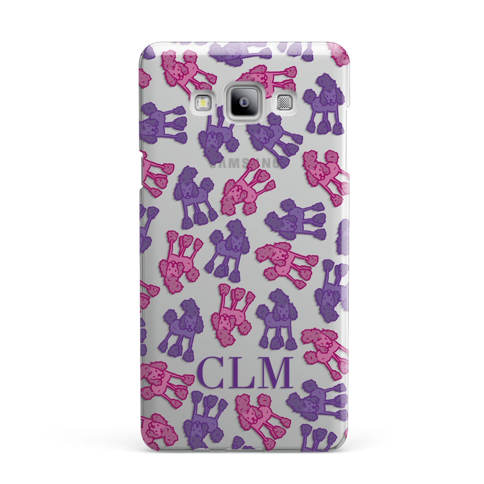 Personalised Poodle Initials Clear Samsung Galaxy A7 2015 Case