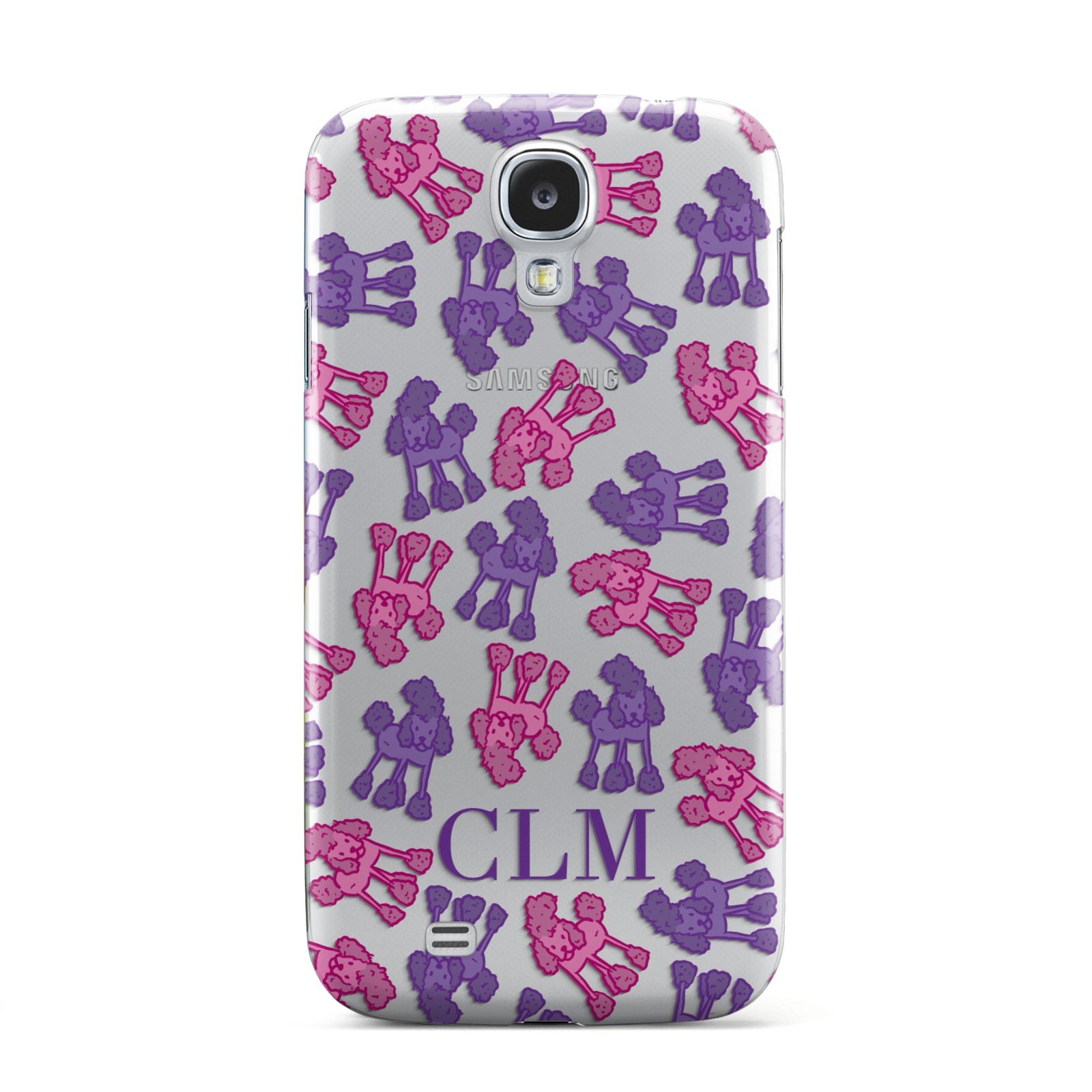 Personalised Poodle Initials Clear Samsung Galaxy S4 Case