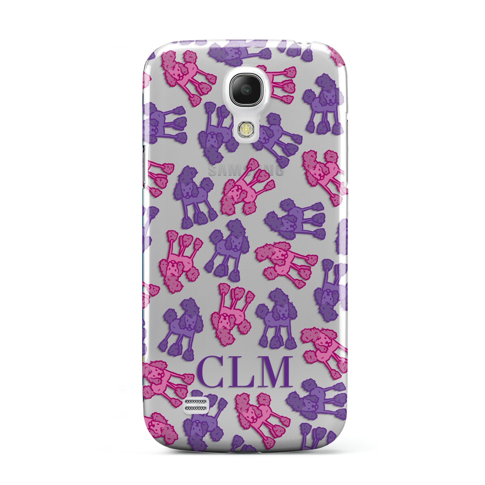 Personalised Poodle Initials Clear Samsung Galaxy S4 Mini Case