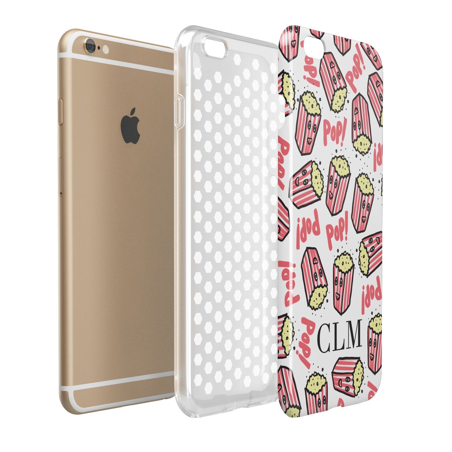 Personalised Popcorn Initials Apple iPhone 6 Plus 3D Tough Case Expand Detail Image