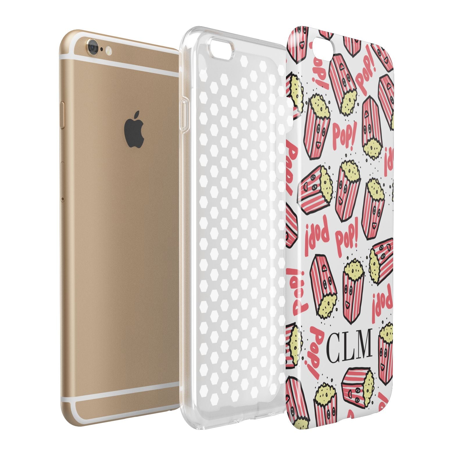 Personalised Popcorn Initials Apple iPhone 6 Plus 3D Tough Case