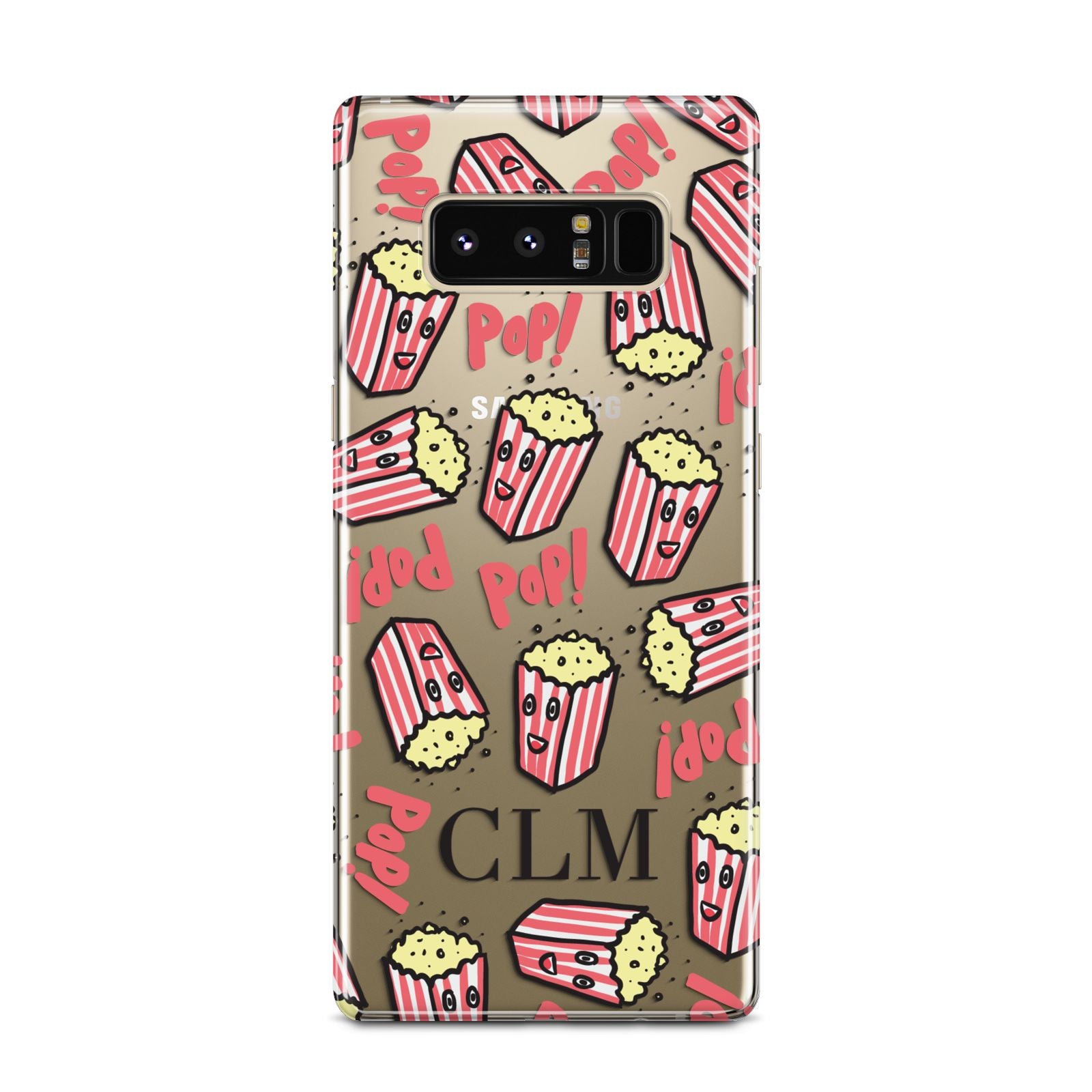 Personalised Popcorn Initials Samsung Galaxy Note 8 Case