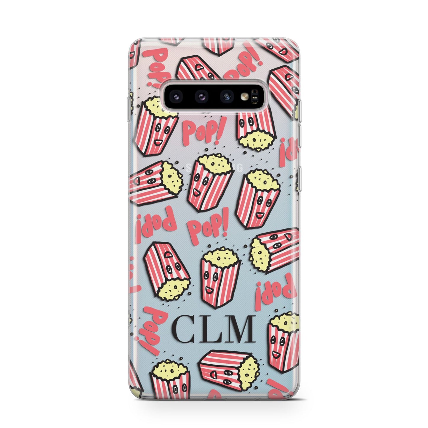 Personalised Popcorn Initials Samsung Galaxy S10 Case