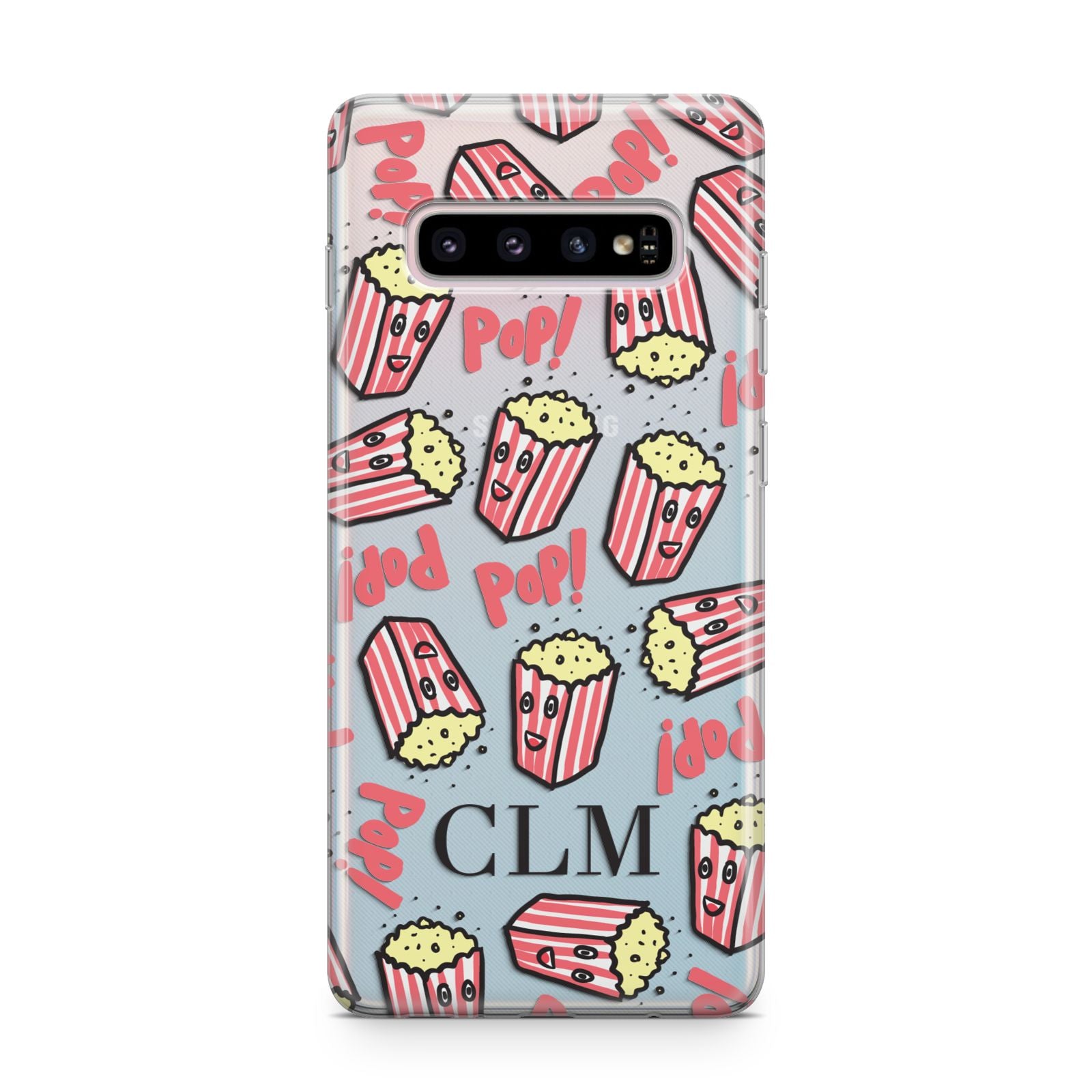 Personalised Popcorn Initials Samsung Galaxy S10 Plus Case