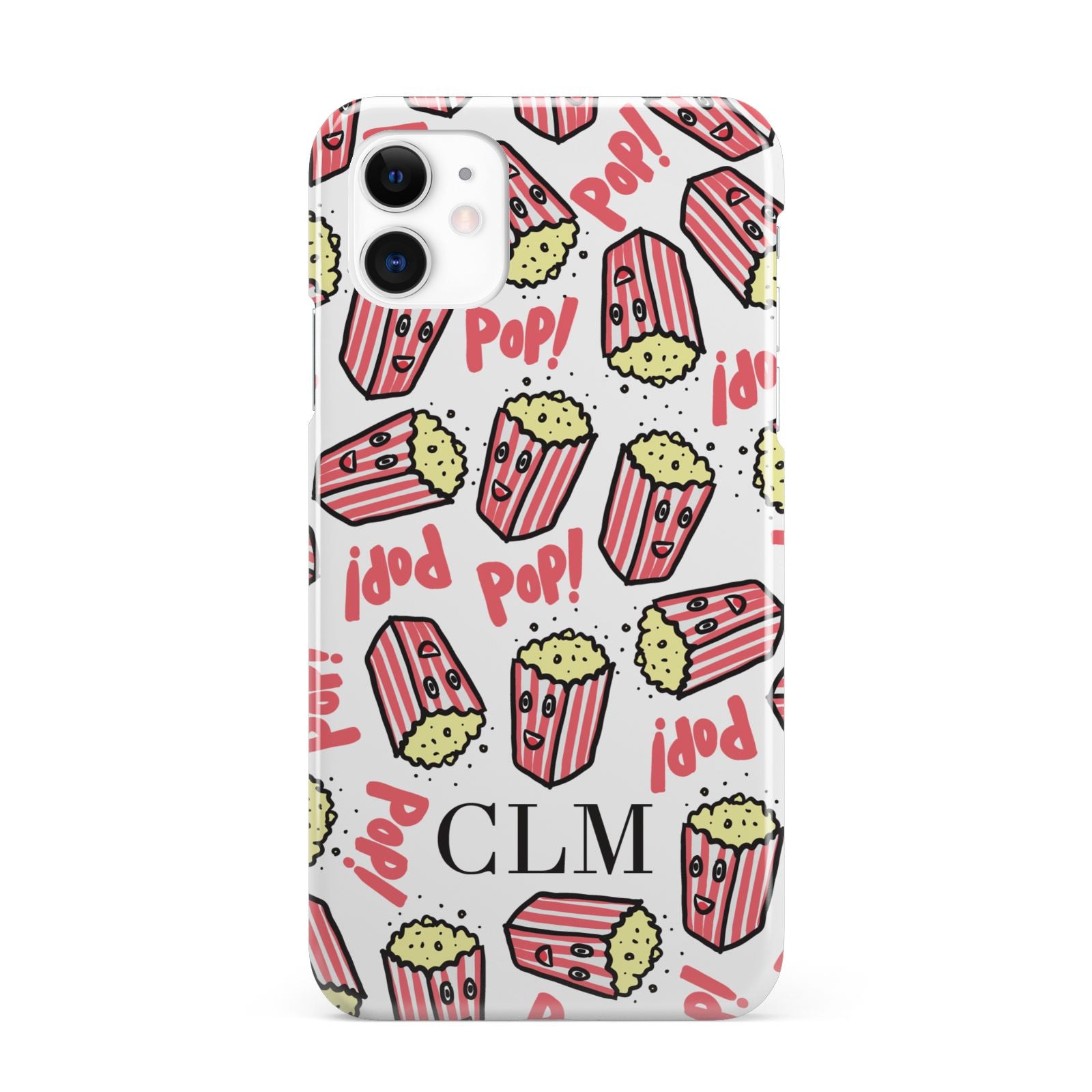 Personalised Popcorn Initials iPhone 11 3D Snap Case