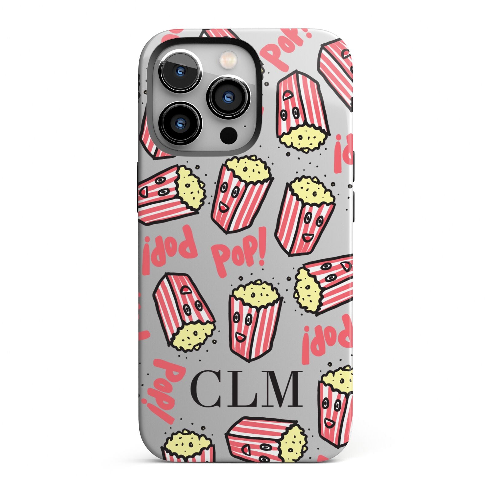 Personalised Popcorn Initials iPhone 13 Pro Full Wrap 3D Tough Case